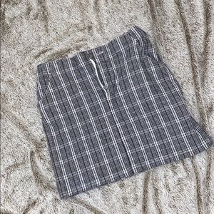 Hollister grey stripped mini skirt